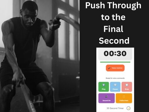 An athlete utilizing the 3 minute HIIT workout protocol to build mental toughness, focusing on the final 30-second high-intensity burst to maximize metabolic output and TPN activation as coached in the Dwayne Dixon system.