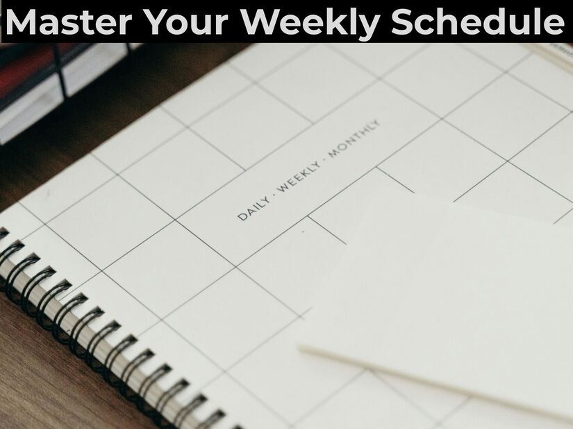 weekly planner overview showing organised time blocks across multiple days for productive schedule management and planning

