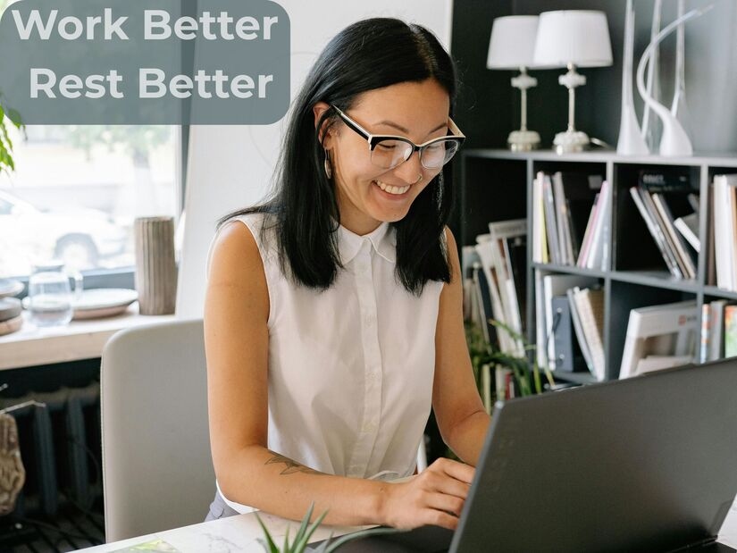 Productive person working energetically after taking digital detox breaks showing improved focus and mental clarity from screen-free rest
