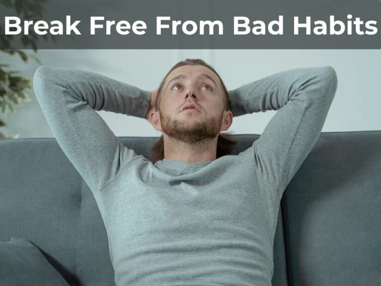 Person contemplating how to break a bad habit, showing a moment of reflection about unwanted behaviour patterns