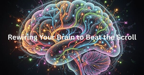 A conceptual diagram of a human brain glowing with new neural connections formed through deep work focus.
