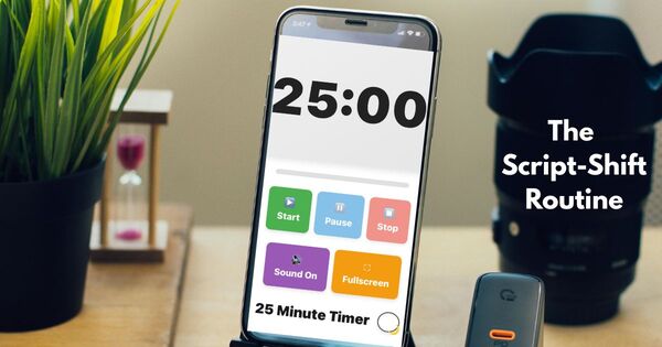 The Dixon Script-Shift routine using a 25-minute writing timer for deep work