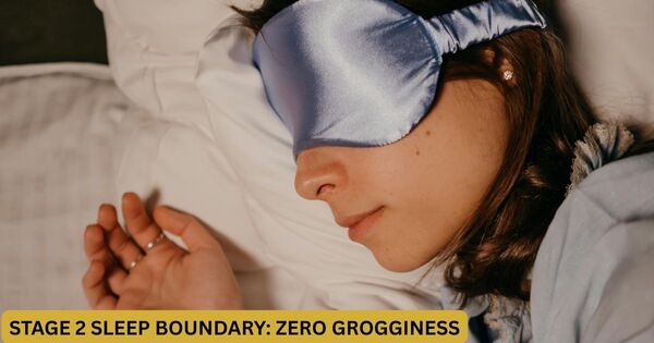 A person wearing a high-performance silk sleep mask resting peacefully on a pillow to track a science-backed nap threshold.