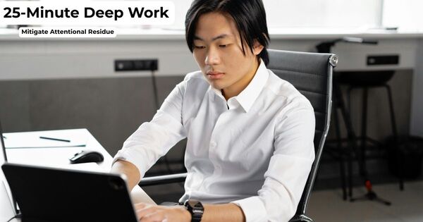 Protecting your cognitive capacity by dedicating 25 minutes to a single, high-value task.