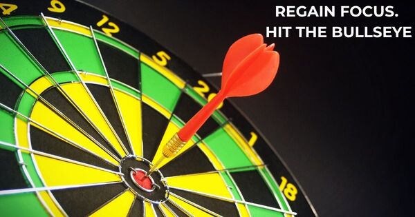 A dart hitting a bullseye, representing the precision of the 26 minute timer neural reset protocol for cognitive performance and focus.