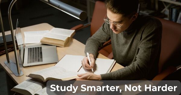 A student studying at a desk using the Student Productivity Toolkit for focused learning.