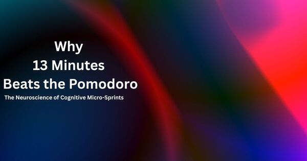 Abstract dark gradient background illustrating why a cognitive micro sprint outperforms standard productivity time blocks.